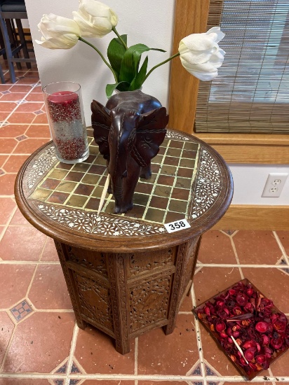 Table with flowers and decor