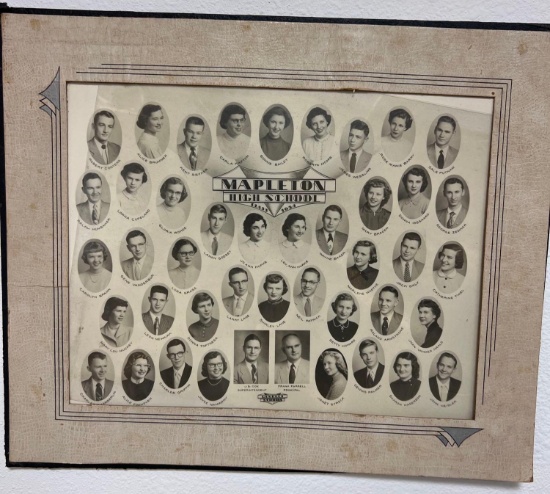 Mapleton high school class of 1954 framed picture