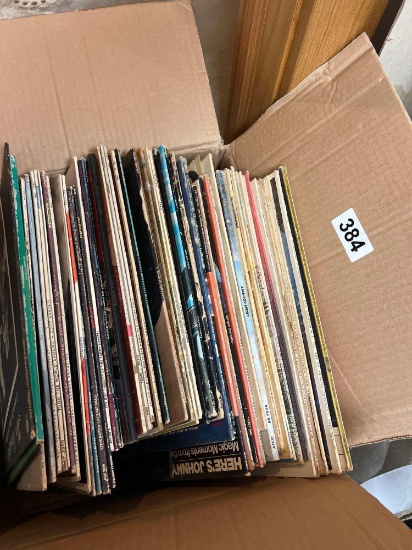 Record albums - in train room in basement