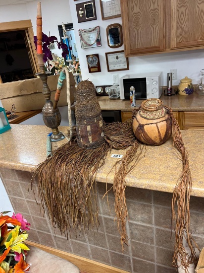 African art and hookah-like piece