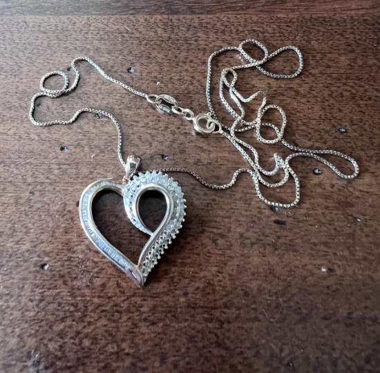 Heart Necklace marked 925