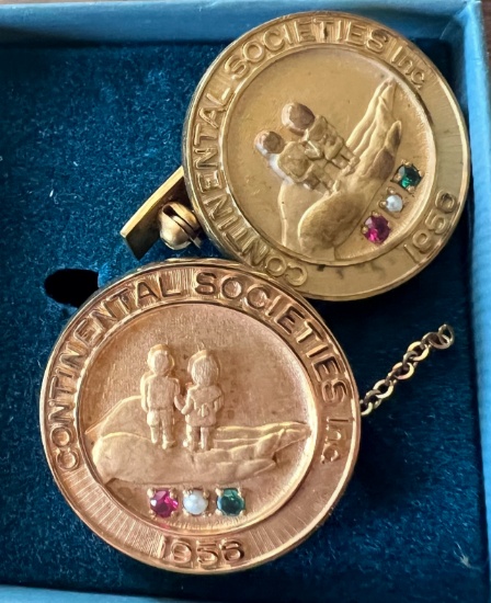 Continental societies pins 1950 and 1958