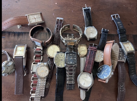 Huge lot of watches- some in pieces. Waltham, Luxe, Kennith Cole, others