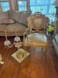 Fancy chair with candelabra