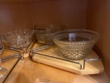 Corner cabinet full of glassware