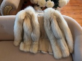 Evans Fur/leather coat - no size found- possibly M?