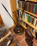 Sculpture and old spears