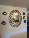 Large kitchen mirror grouping