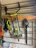 Wall of tools/chainsaw