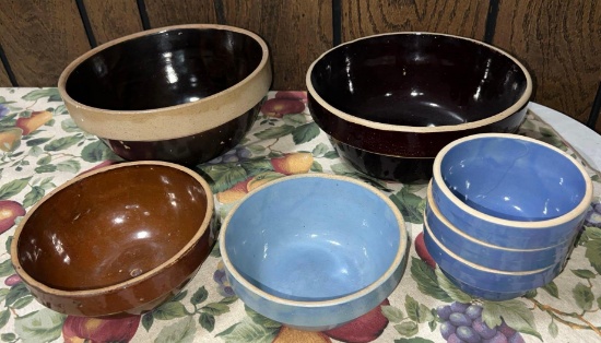 6 Stoneware bowls