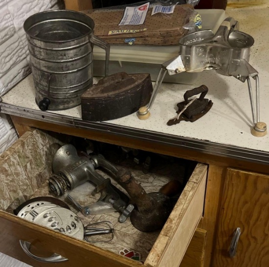 Drawer contents, canning supplies