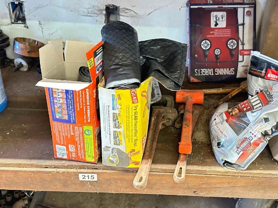 PIPE ENDS, DEAD BLOW HAMMER, PIPE WRENCHES