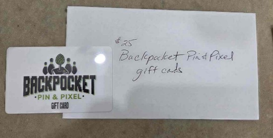 Kcb11 $25.00 gift card to Back Pocket Arcade & Taperoom, Johnston Town Center