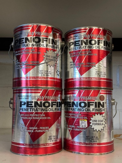 4x-Penofin penetrating oil finish color transparent chestnut one gallon-4