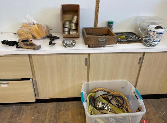 sockets , elbow 3 and straps plus