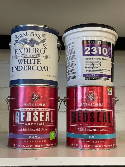 Lot of Red seal, flooring adhesive, undercoat plus
