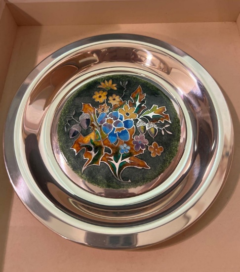 Franklin Sterling silver Plate Autumn Garland