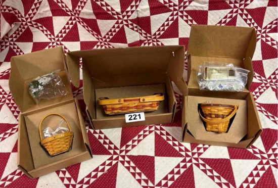 MINIATURE FLOWER BASKETS LILLIES AND PANSIES