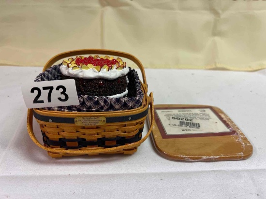 MINIATURE CAKE BASKET JW COLLECTION 2003