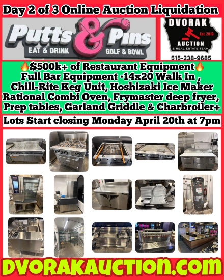 Day 2 Putts&Pins 500K+ Restaurant/Bar Equipment