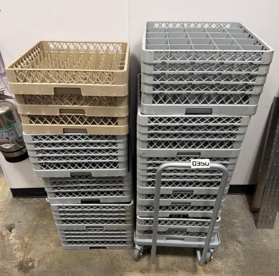 Glass rack holders and cart