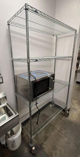 Metro Stainless Rack on wheels