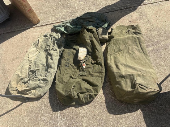Military Bags and canteen