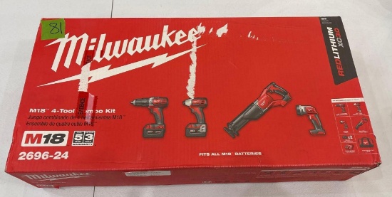 Milwaukee 4 Tool Combo Kit Cordless combo brand new
