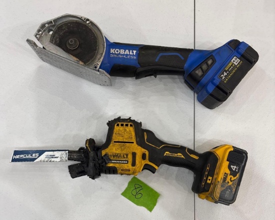 Kobalt 24v saw and & DeWalt 20v hacksaw