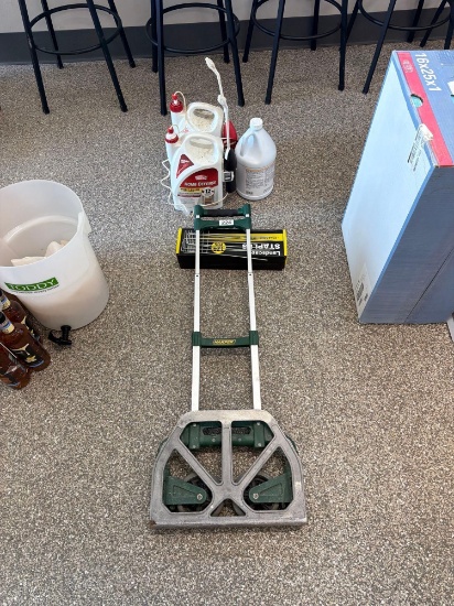 Home defense spray and foldable 2 wheel cart plus
