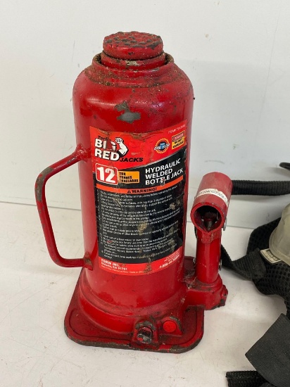 HYDRAULIC WELDED BOTTLE JACK, KNEE PADS, CLAMP