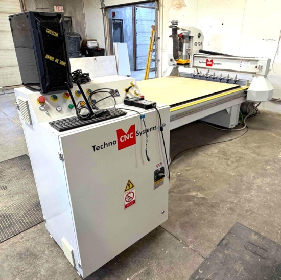 2018 Techno CNC Titan Series 60120 5x10 CNC Router w/ ATC, Becker Vacuum Pump, Computer & Tooling