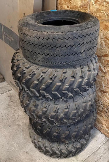 set of tires, Carlisle 4x at205/30r12 and one trailer tire.