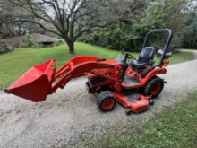 Kubota BX2660 4WD Compact Tractor with LA243 Loader & Mid-Mount Mower - 371.0 Hours