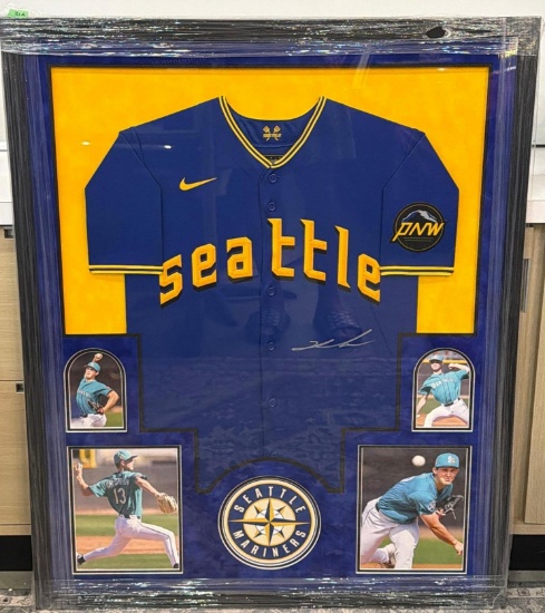 Kade Anderson Signed Seattle Mariners Jersey - Professionally Framed - COA