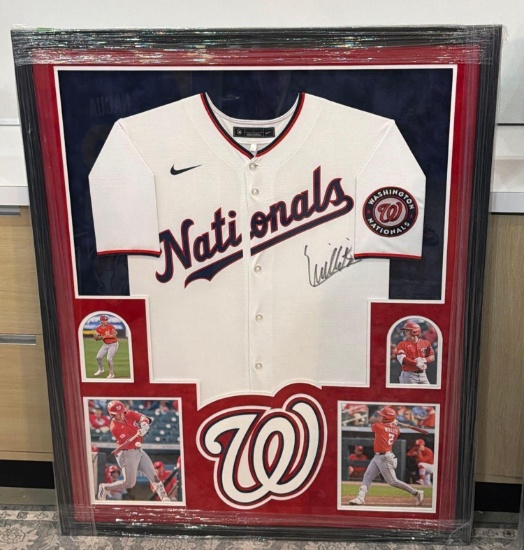 Eli Willits Signed Washington Nationals Jersey - Professionally Framed - COA