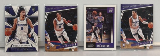 2020-21 Panini Chronicles Tyrese Haliburton Rookie Cards - Group of 4