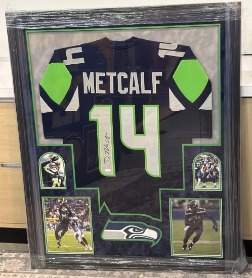 DK Metcalf Signed Seattle Seahawks Jersey - Professionally Framed - JSA COA