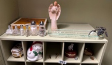 San Francisco Cat Music Box, Godinger Cat Pincushion, Glass Shakers and Decor