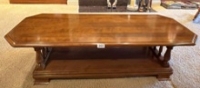 Wood Coffee Table with Lower Shelf