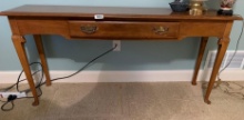 Ethan Allen Wood Console Table with Drawer