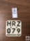 Vintage Nederland license plate, HRZ079