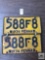 Pair of 1934 Pennsylvania antique license plates, 5 digit