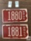 Two Pa Motor Boat Registration plates from 1955