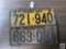 Two Antique 1928 Pa license plates