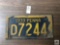 Antique 1939 Pennsylvania license plate