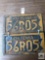 Pair of antique 1939 Pa license plates