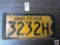 Antique 1940 Pennsylvania license plate