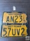 Two 1957 Pennsylvania license plates
