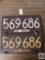 Pr of 1955 matching Massachusetts license plates